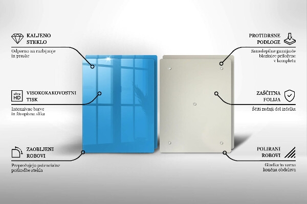 Osłona ściany przy kuchence gazowej Kolor niebieski