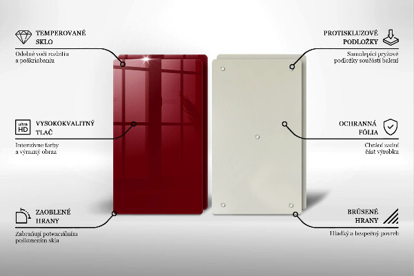 Osłona ściany przy kuchence gazowej Kolor burgundowy