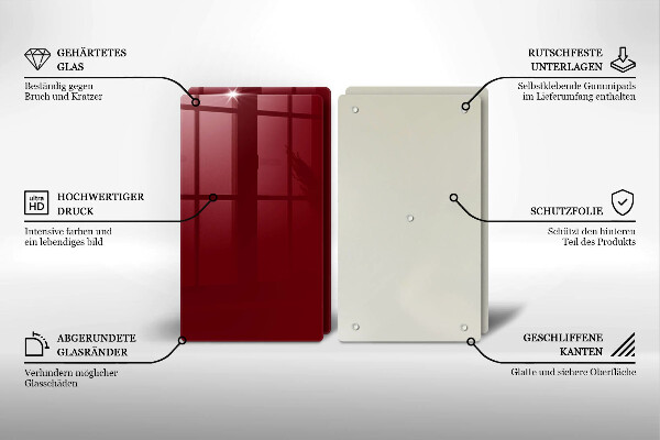 Osłona ściany przy kuchence gazowej Kolor burgundowy