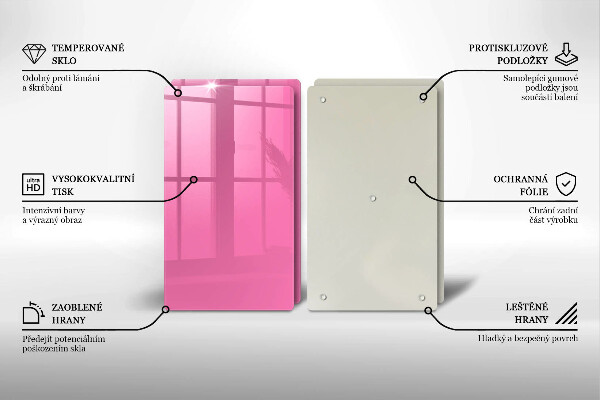 Osłona ściany przy kuchence gazowej Kolor różowy