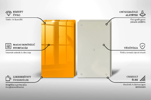 Osłona ściany przy kuchence gazowej Kolor ciemny żółty