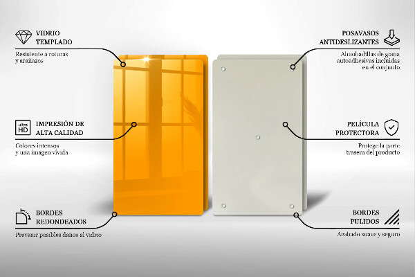 Osłona ściany przy kuchence gazowej Kolor ciemny żółty