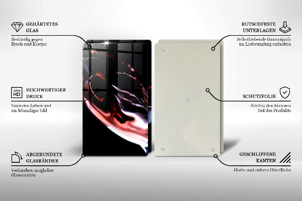 Osłona ściany przy kuchence gazowej Kieliszek czerwonego wina
