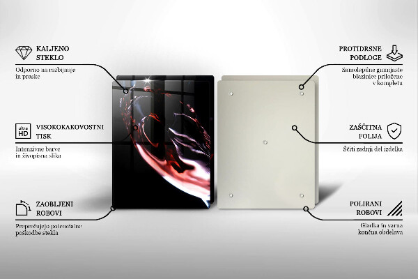 Osłona ściany przy kuchence gazowej Kieliszek czerwonego wina