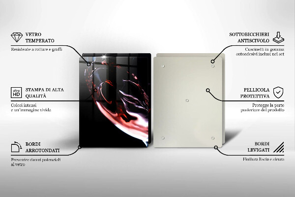 Osłona ściany przy kuchence gazowej Kieliszek czerwonego wina