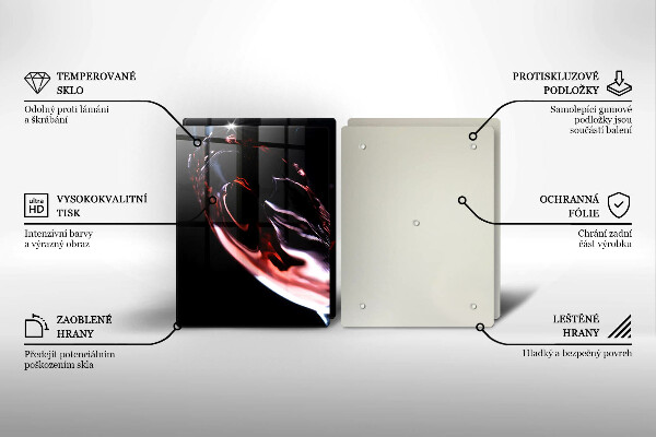 Osłona ściany przy kuchence gazowej Kieliszek czerwonego wina