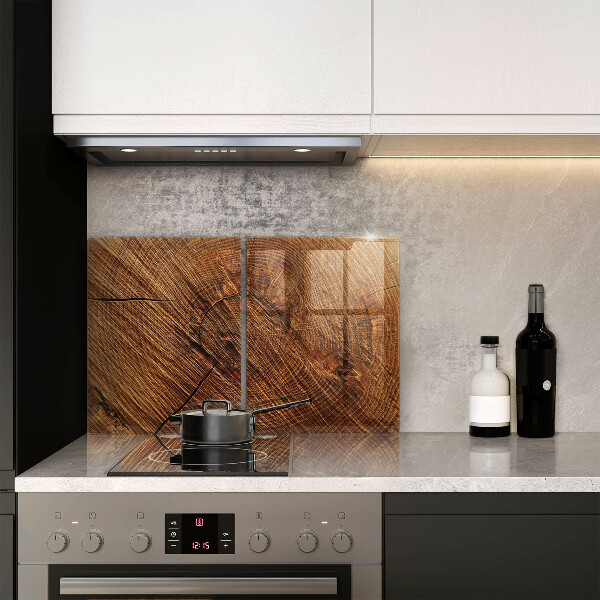 Osłona ściany przy kuchence gazowej Struktura drewno