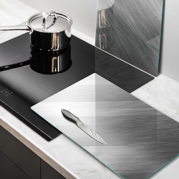 Osłona ściany przy kuchence gazowej Tło tekstura metal