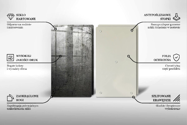 Osłona ściany przy kuchence gazowej Tekstura metalu