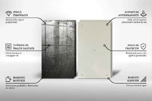 Osłona ściany przy kuchence gazowej Tekstura metalu