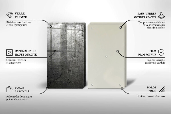 Osłona ściany przy kuchence gazowej Tekstura metalu