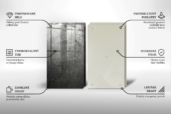 Osłona ściany przy kuchence gazowej Tekstura metalu