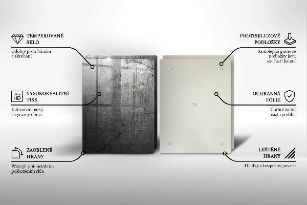 Osłona ściany przy kuchence gazowej Tekstura metalu