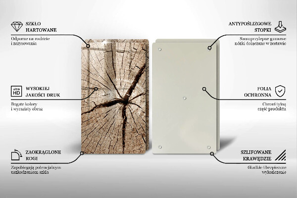 Osłona ściany przy kuchence gazowej Przekrój drzewa