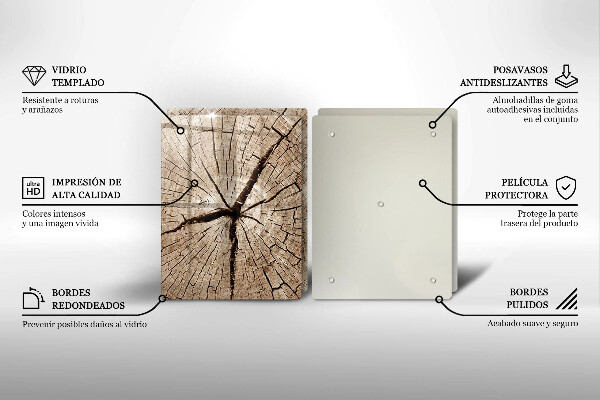 Osłona ściany przy kuchence gazowej Przekrój drzewa
