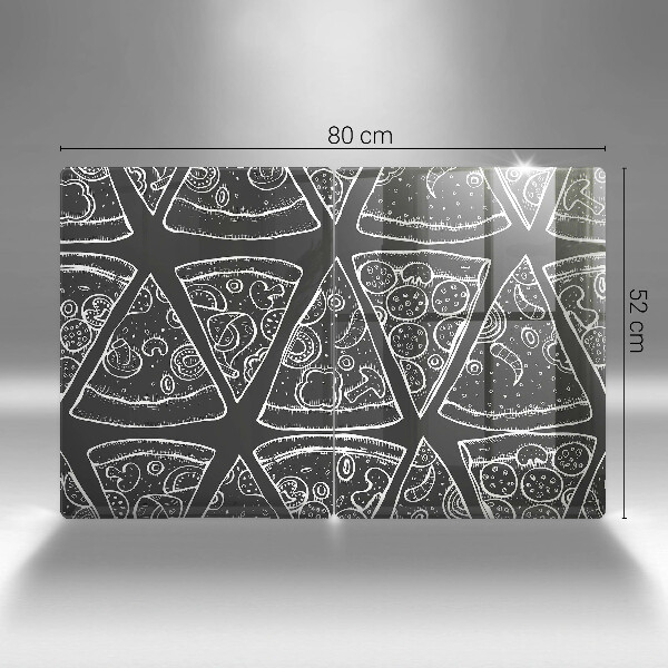 Osłona ściany przy kuchence gazowej Ilustracja pizza