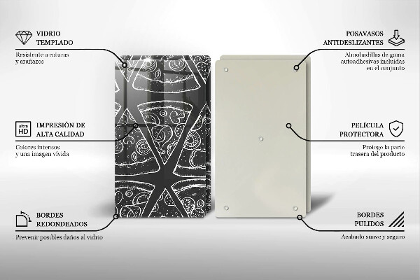 Osłona ściany przy kuchence gazowej Ilustracja pizza