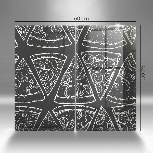 Osłona ściany przy kuchence gazowej Ilustracja pizza