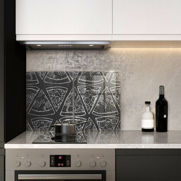 Osłona ściany przy kuchence gazowej Ilustracja pizza