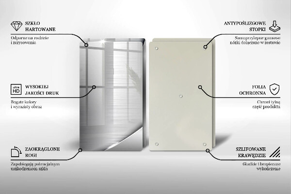 Osłona ściany przy kuchence gazowej Metalowe kształty