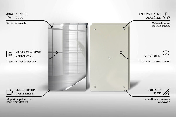 Osłona ściany przy kuchence gazowej Metalowe kształty