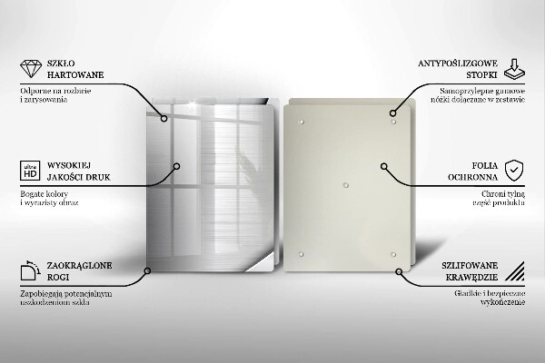 Osłona ściany przy kuchence gazowej Metalowe kształty