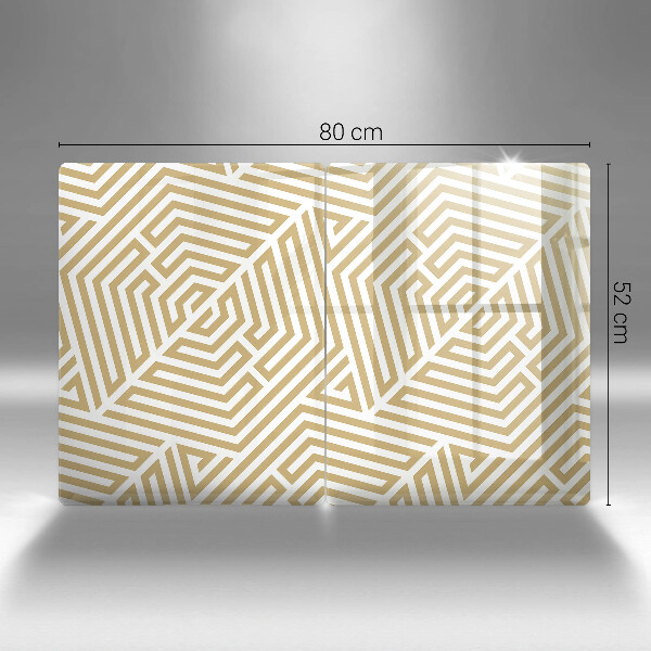 Osłona ściany przy kuchence gazowej Geometryczne linie