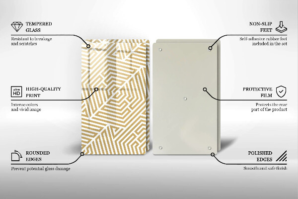 Osłona ściany przy kuchence gazowej Geometryczne linie