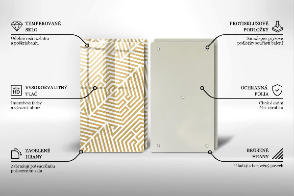 Osłona ściany przy kuchence gazowej Geometryczne linie