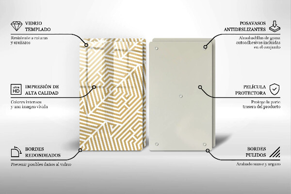 Osłona ściany przy kuchence gazowej Geometryczne linie