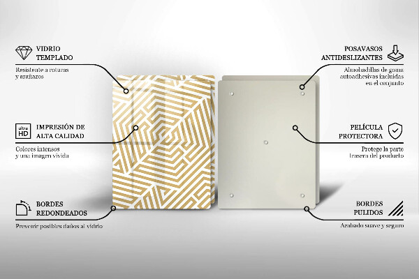 Osłona ściany przy kuchence gazowej Geometryczne linie