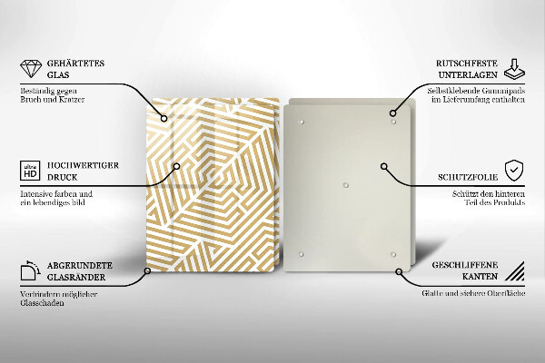 Osłona ściany przy kuchence gazowej Geometryczne linie