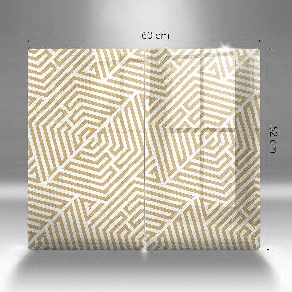 Osłona ściany przy kuchence gazowej Geometryczne linie