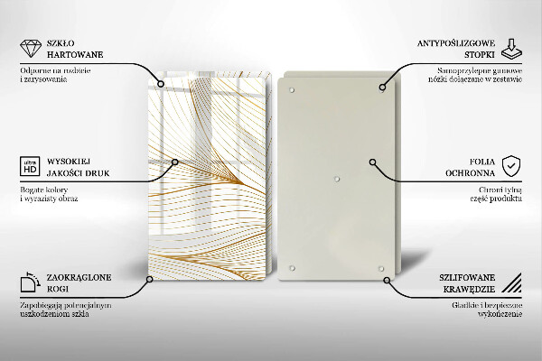 Płyta ochronna na kuchenkę Nowoczesny wzór linie