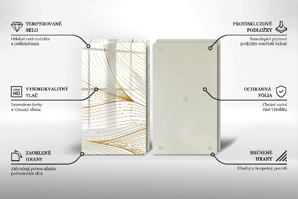 Płyta ochronna na kuchenkę Nowoczesny wzór linie