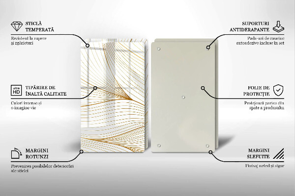 Płyta ochronna na kuchenkę Nowoczesny wzór linie