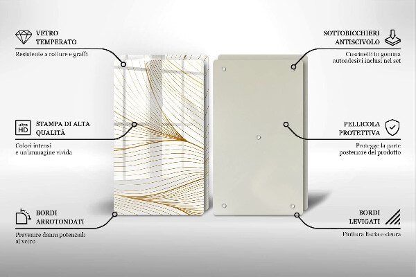 Płyta ochronna na kuchenkę Nowoczesny wzór linie