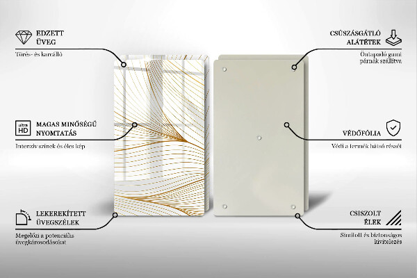 Płyta ochronna na kuchenkę Nowoczesny wzór linie