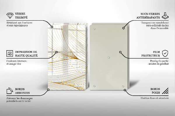 Płyta ochronna na kuchenkę Nowoczesny wzór linie