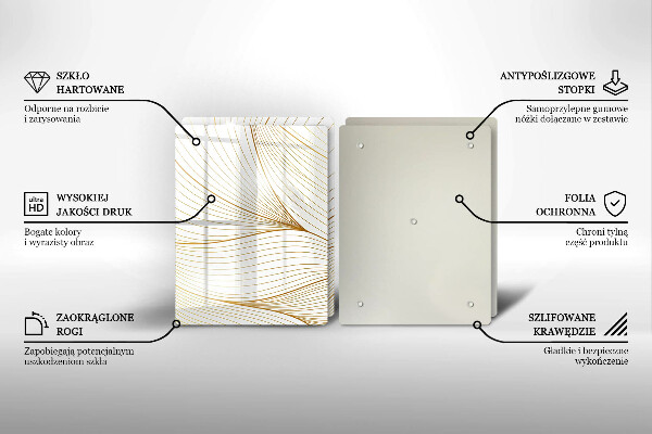 Płyta ochronna na kuchenkę Nowoczesny wzór linie