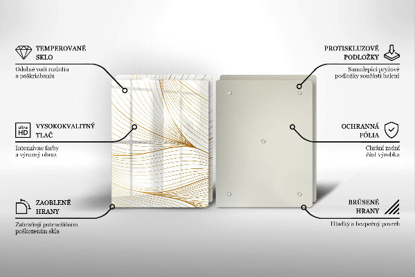 Płyta ochronna na kuchenkę Nowoczesny wzór linie