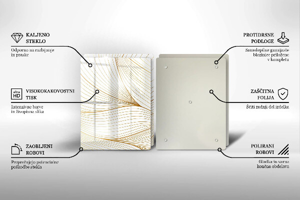 Płyta ochronna na kuchenkę Nowoczesny wzór linie