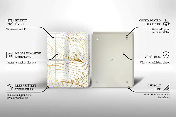 Płyta ochronna na kuchenkę Nowoczesny wzór linie