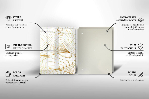 Płyta ochronna na kuchenkę Nowoczesny wzór linie