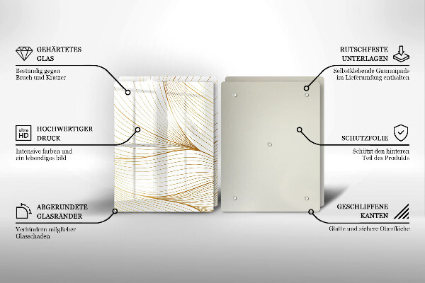 Płyta ochronna na kuchenkę Nowoczesny wzór linie