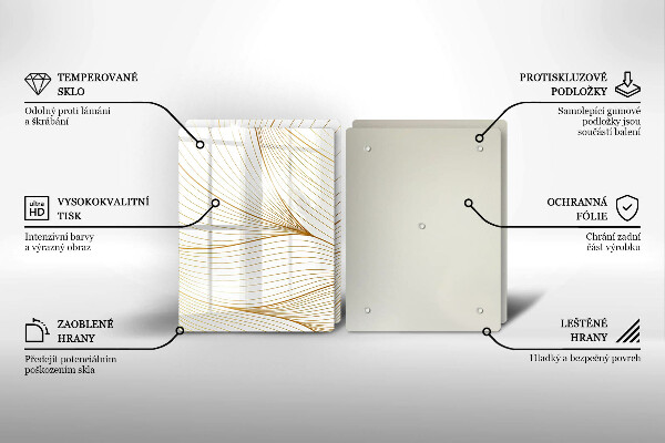 Płyta ochronna na kuchenkę Nowoczesny wzór linie