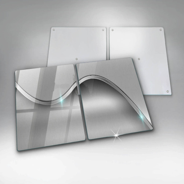 Osłona ściany przy kuchence gazowej Metalowa abstrakcja