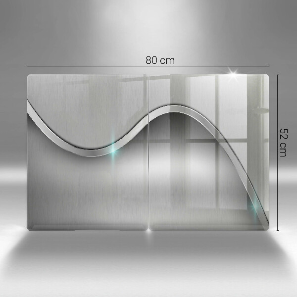Osłona ściany przy kuchence gazowej Metalowa abstrakcja