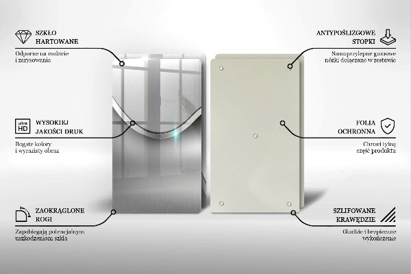 Osłona ściany przy kuchence gazowej Metalowa abstrakcja