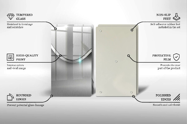 Osłona ściany przy kuchence gazowej Metalowa abstrakcja